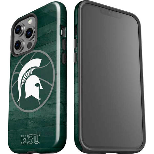 Michigan State University Basketball Courtside iPhone 15 Pro Impact Case